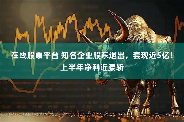 在线股票平台 知名企业股东退出，套现近5亿！上半年净利近腰斩